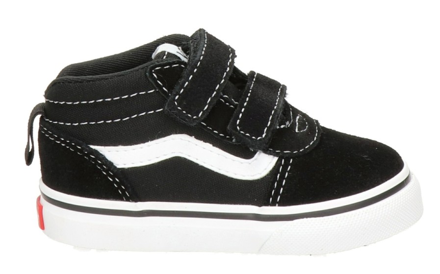 Enfant Vans | Baskets Vans Toddler Ward Mid V Suede Canvas Black White