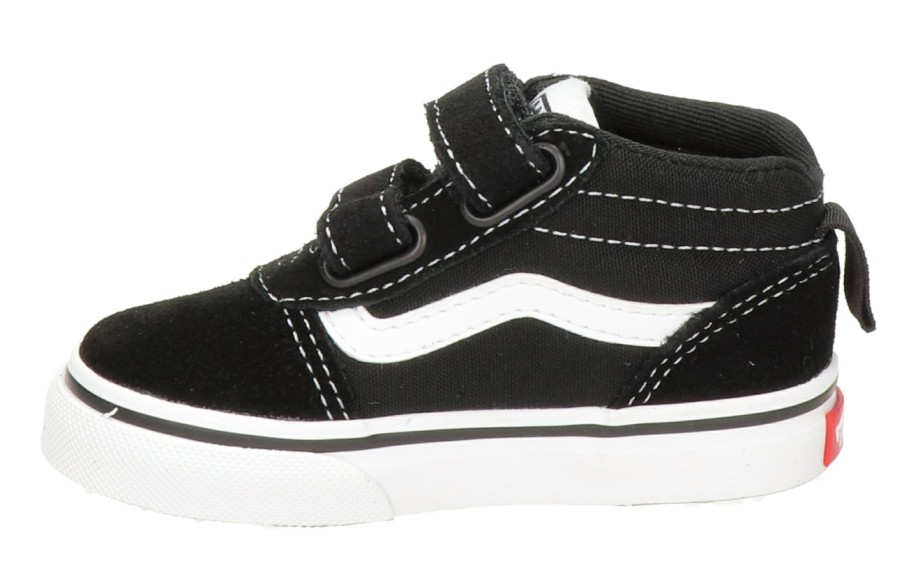 Enfant Vans | Baskets Vans Toddler Ward Mid V Suede Canvas Black White