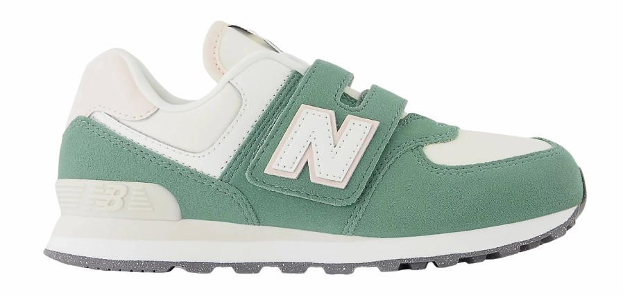 Enfant New Balance | Baskets New Balance Enfant Pv574 Ajk Dark Juniper Sea Salt