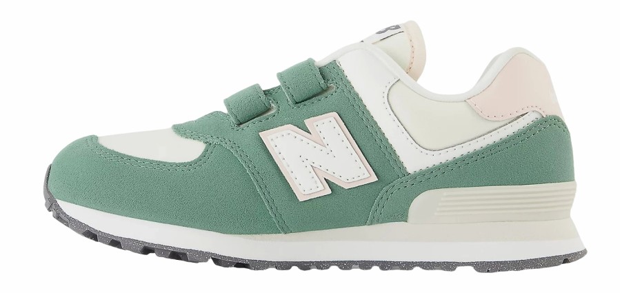 Enfant New Balance | Baskets New Balance Enfant Pv574 Ajk Dark Juniper Sea Salt