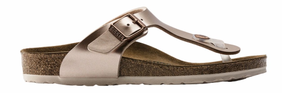 Enfant Birkenstock | Tongs Birkenstock Kids Gizeh Electric Metallic Copper Narrow