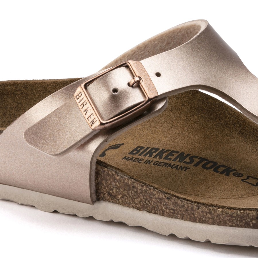 Enfant Birkenstock | Tongs Birkenstock Kids Gizeh Electric Metallic Copper Narrow