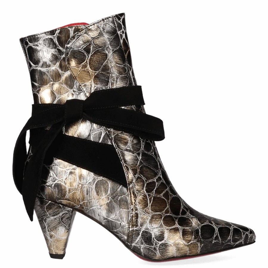 Femme Jan Jansen | Bottines Jansen Women Amelie Coco Metal Cam Nero