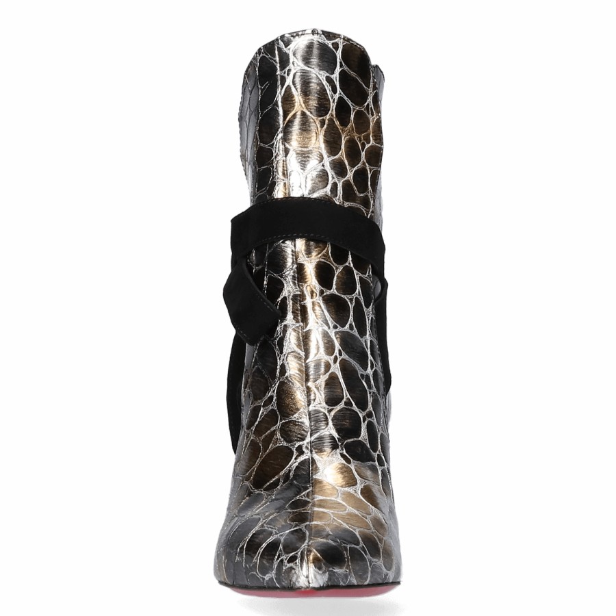 Femme Jan Jansen | Bottines Jansen Women Amelie Coco Metal Cam Nero