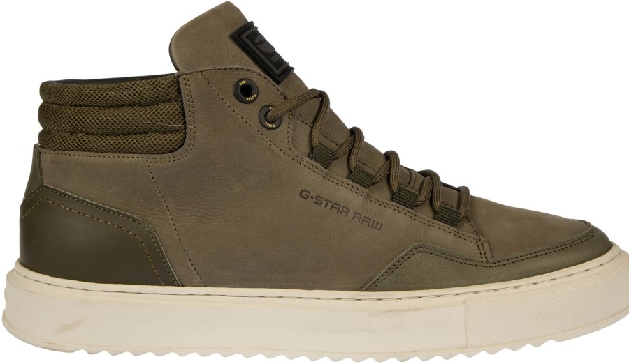 Homme G-Star RAW | Baskets G-Star Raw Men Resistor Mid Bsc Vert