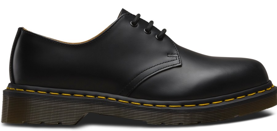 Femme Dr Martens | Chaussures A Lacets Dr. Martens Femme 1461 Noir Lisse