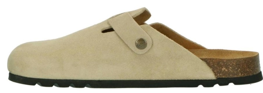 Homme Scholl | Chaussures En Bois Scholl Sabot Homme Olivier Suede Beige