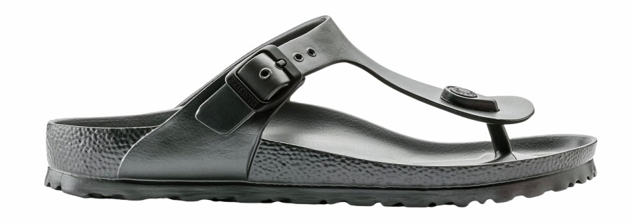 Homme Birkenstock | Tongs Birkenstock Unisexe Gizeh Eva Metallic Anthracite Regular