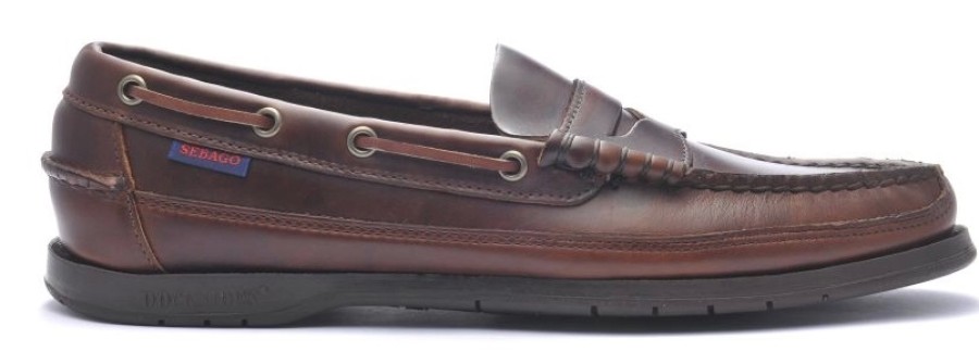 Homme Sebago | Chaussures Bateau Sebago Men Sloop Brown Gum