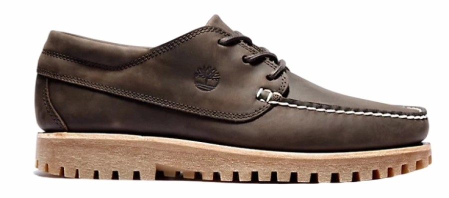 Homme Timberland | Chaussures Bateau Timberland Men Jackson'S Landing Hs Moc Dark Brown Full Grain