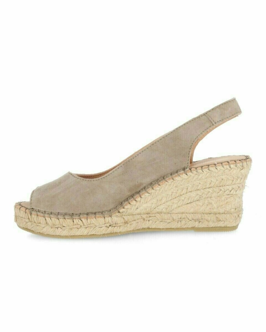 Femme Fred de la Bretoniere | Espadrilles Fred De La Bretoniere Women Clare Luxury Suede Light Taupe