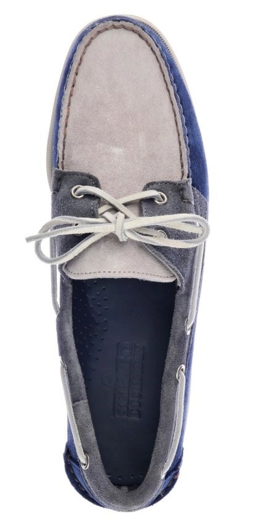 Homme Sebago | Chaussures Bateau Sebago Men Docksides Portland Jib Navy Dark Grey Mid Grey