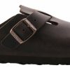 Femme Birkenstock | Sabots Birkenstock Unisexe Boston Leather Habanna Oiled Narrow