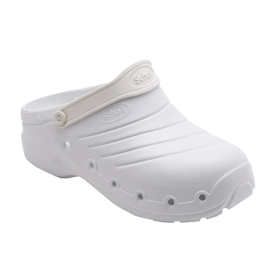 Homme Scholl | Sabot Medical Scholl Unisex Work Light White