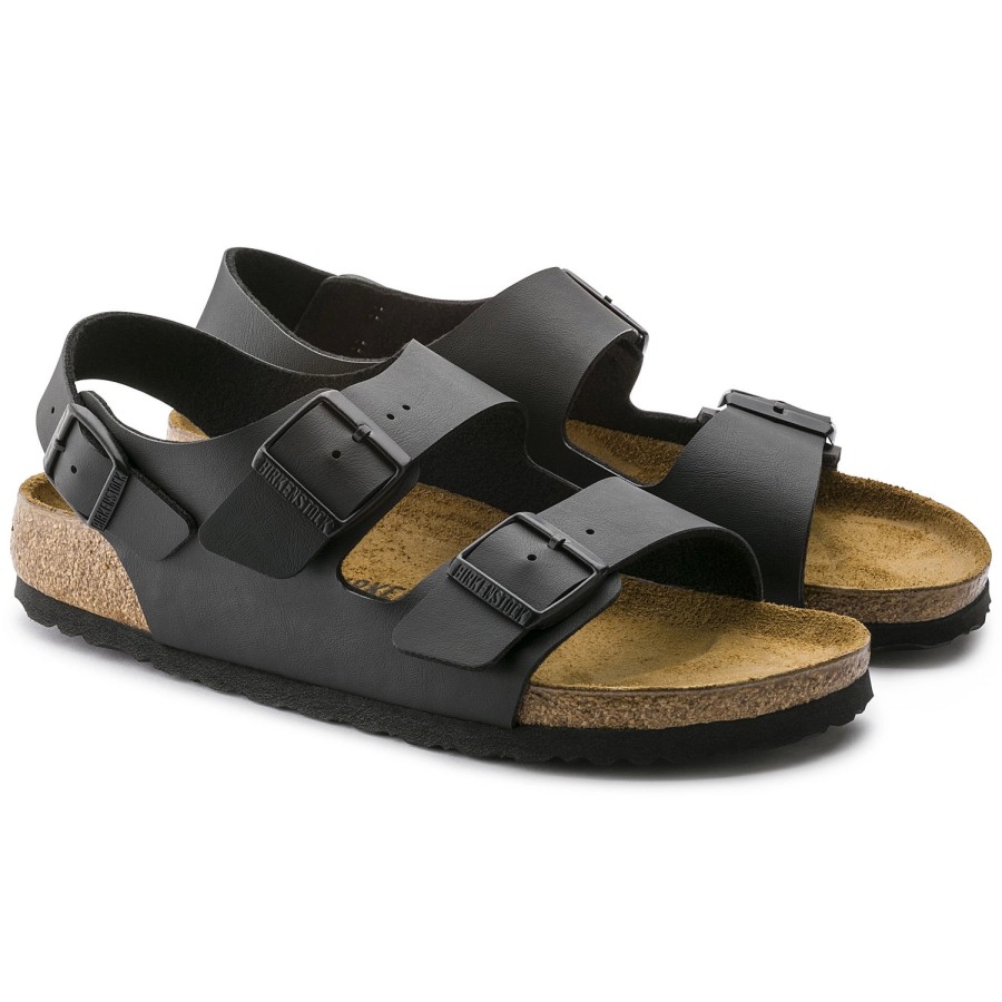 Femme Birkenstock | Sandales Birkenstock Unisexe Milano Bf Black