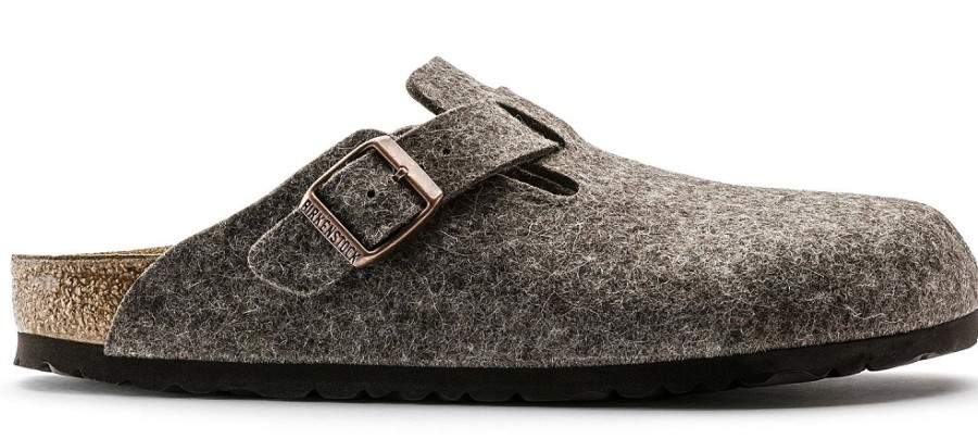 Femme Birkenstock | Sabot Birkenstock Unisex Boston Cocoa Wool Regular