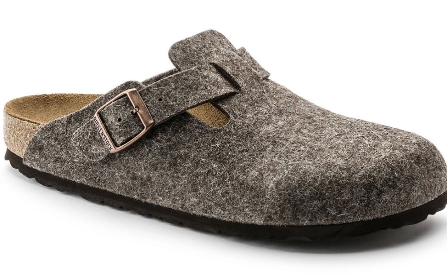 Femme Birkenstock | Sabot Birkenstock Unisex Boston Cocoa Wool Regular