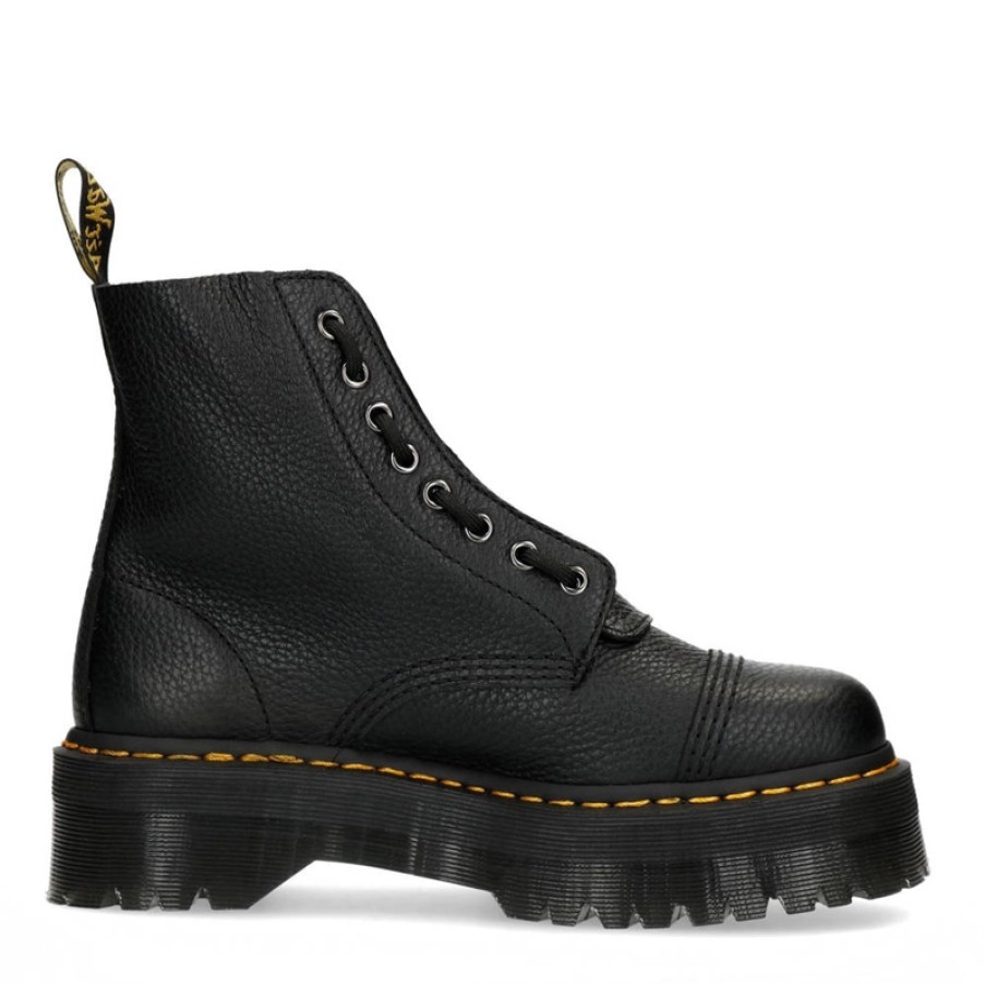 Femme Dr Martens | Boots Dr. Martens Women Sinclair Black Milled Nappa