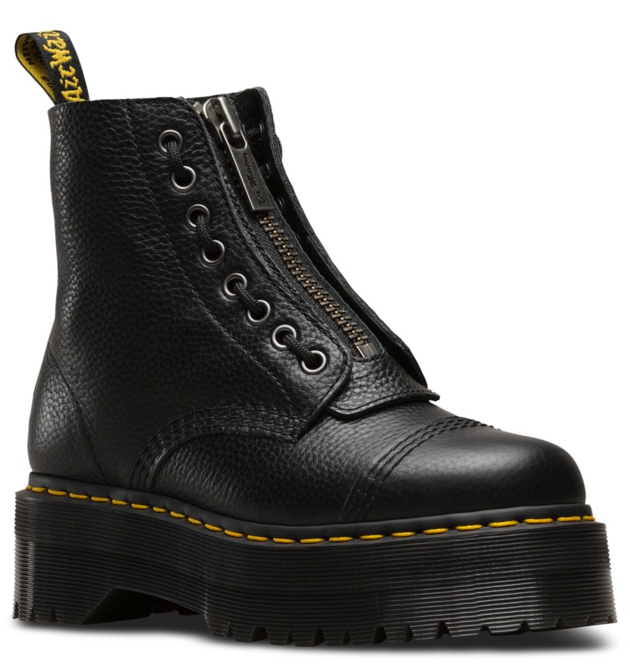 Femme Dr Martens | Boots Dr. Martens Women Sinclair Black Milled Nappa