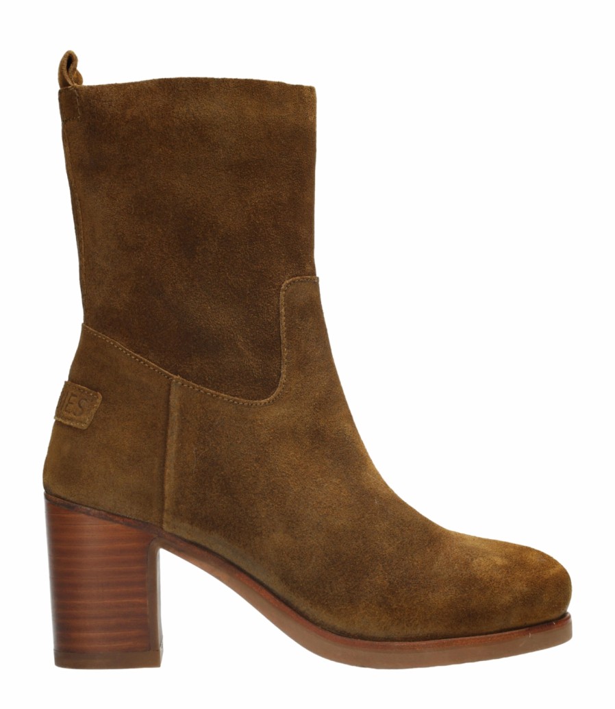 Femme Shabbies Amsterdam | Bottines Shabbies Amsterdam Femmes Lieve G Teal Ankle Boot Warm Brown