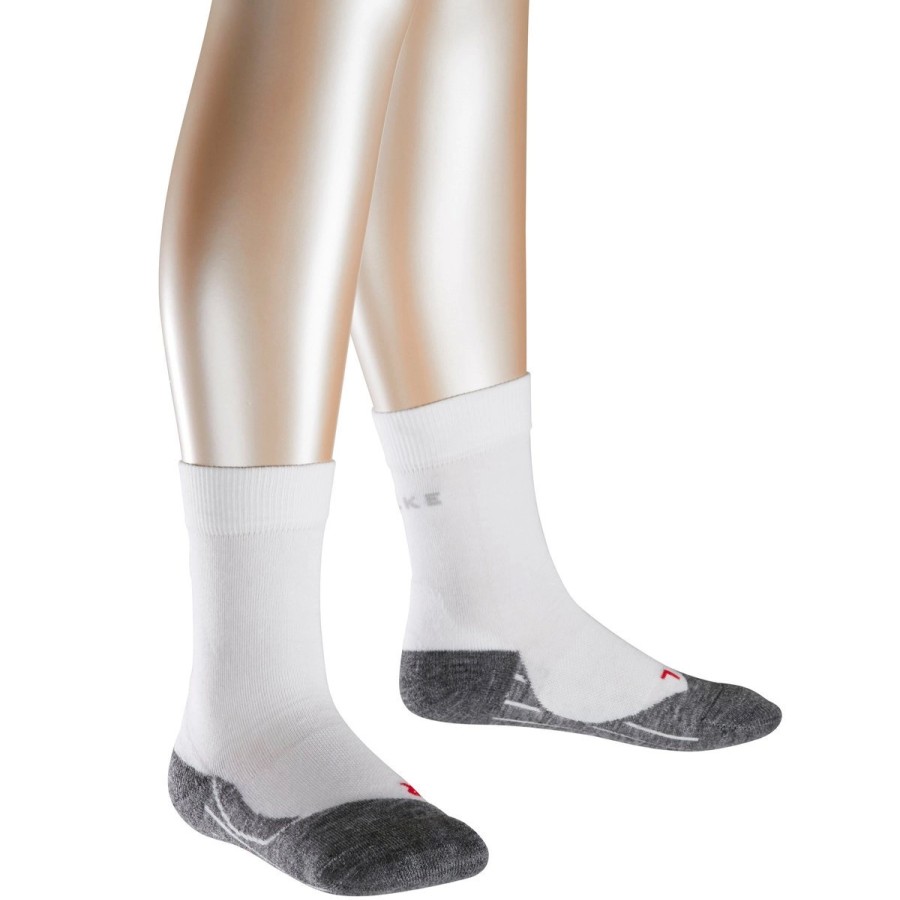 Accessoires Falke | Chaussettes De Course A Pied Falke Kids Ru4 White Mix