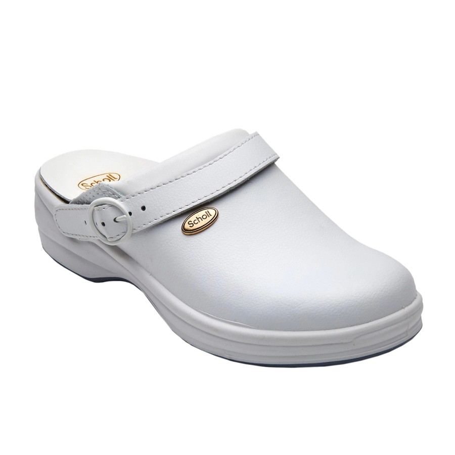 Femme Scholl | Sabot Scholl Unisex New Bonus White