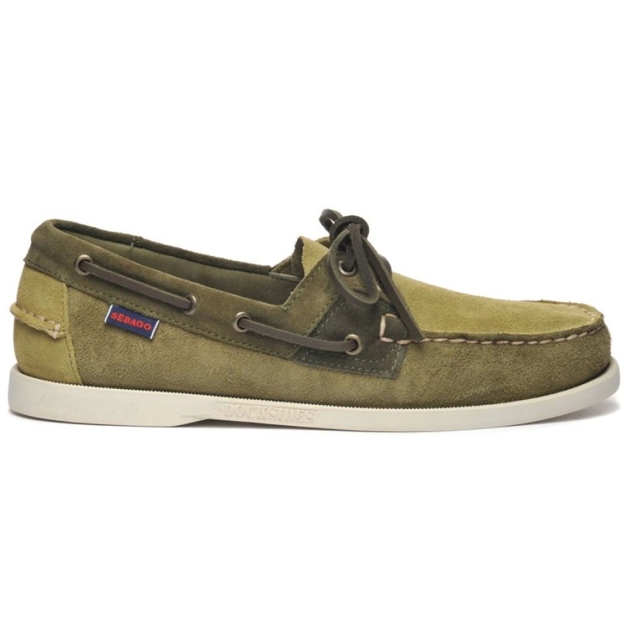 Homme Sebago | Chaussures Bateau Sebago Men Rossisland Jib Shadow Military