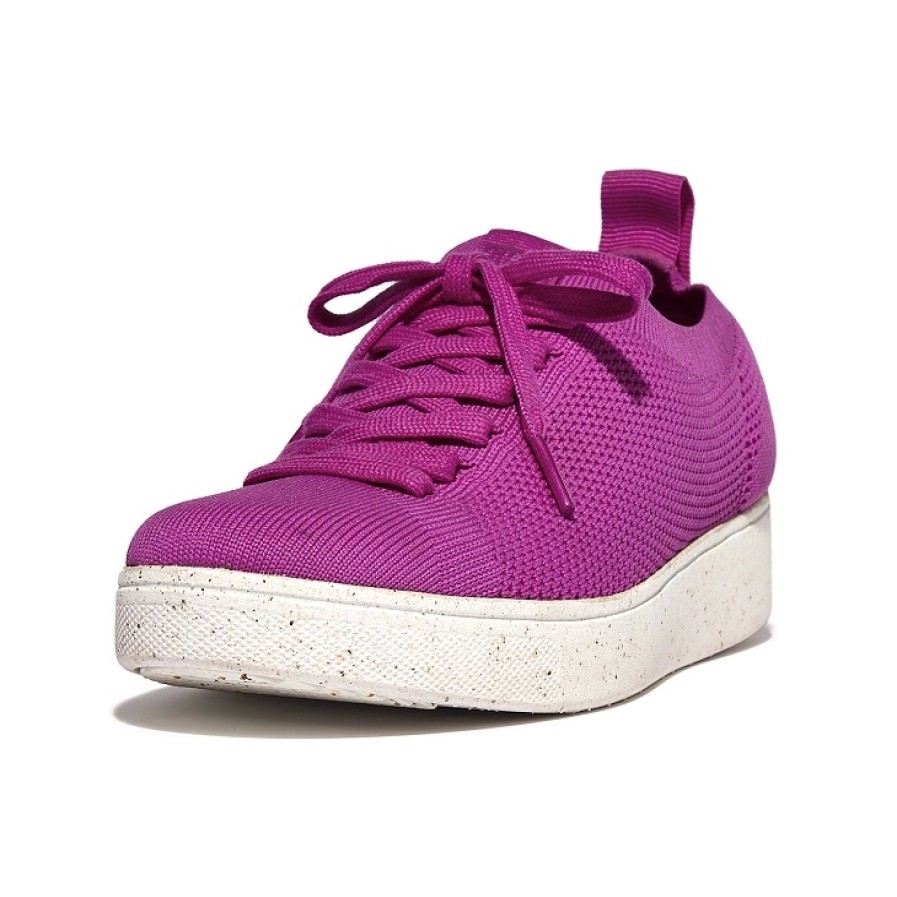 Femme FitFlop | Baskets Fitflop Women Rally E01 Sneaker Knit Miami Violet