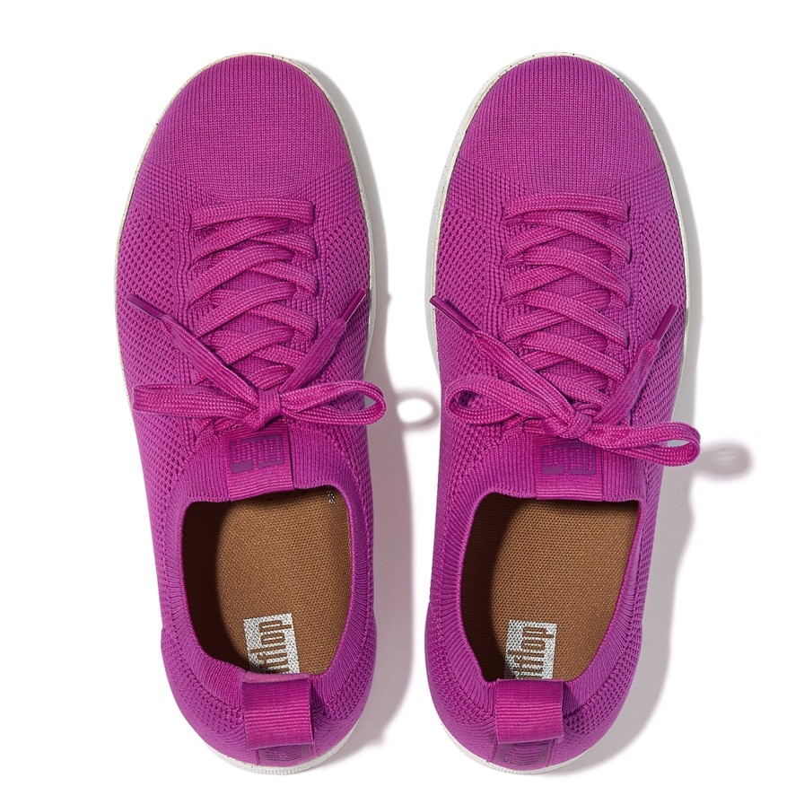 Femme FitFlop | Baskets Fitflop Women Rally E01 Sneaker Knit Miami Violet