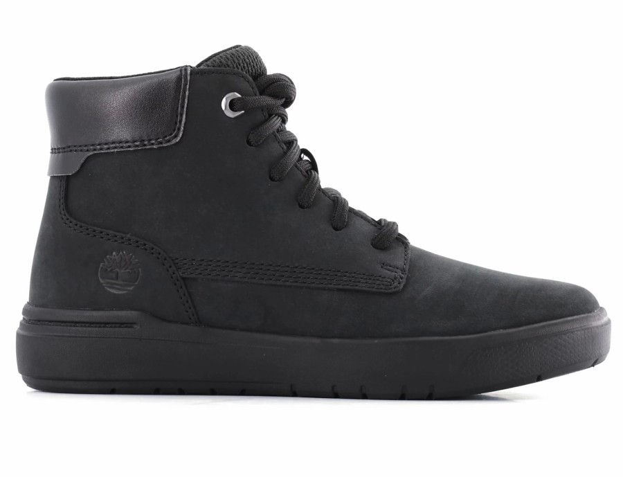 Enfant Timberland | Bottes Timberland Junior Seneca Bay 6 Inch Side Zip Nubuck Jet Black