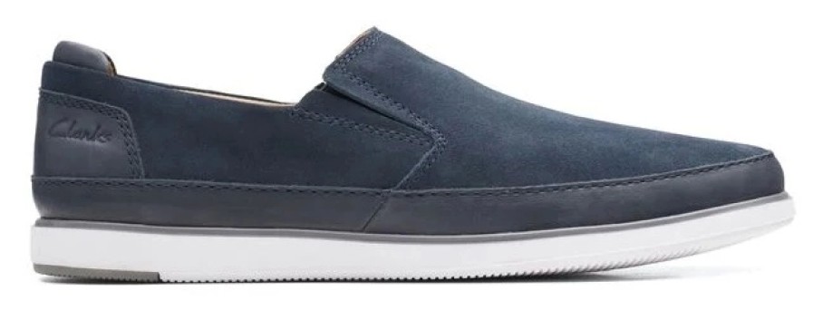 Homme Clarks | Mocassins Clarks Men Bratton Step Navy Combi