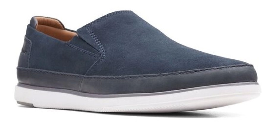 Homme Clarks | Mocassins Clarks Men Bratton Step Navy Combi