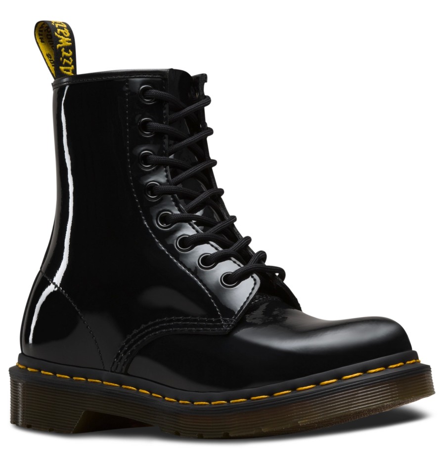 Femme Dr Martens | Dr. Martens Femme 1460 W Black Patent Lamper